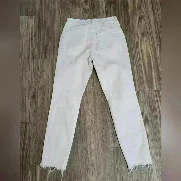 Zenana Button Front Skinny Jeans - White - Picture 4 of 4